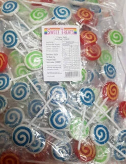 Sweet Treats Twist Round Assorted Pops (8g X125pcs Bag)