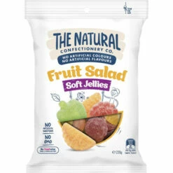 The Natural Confectionery Co. - Soft Jellies - Fruit Salad (220g Bag X 18pc Box)