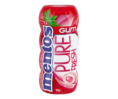 Mentos - Sugar Free - Pure Fresh Gum - Strawberry (10x 30g Bottle) 1 Mentos - Sugar Free - Pure Fresh Gum - Strawberry (10x 30g Bottle)