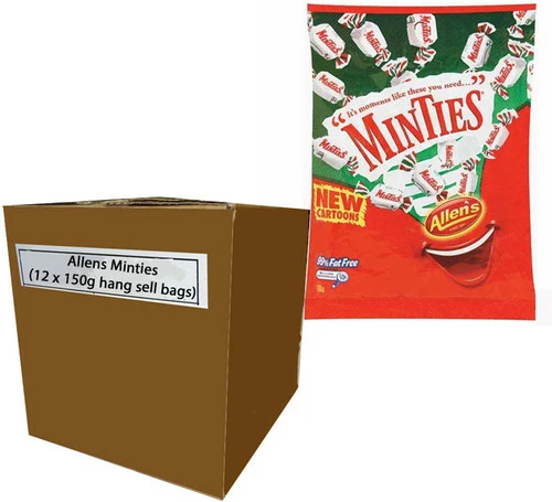 Allens Minties (12 X 150g Hang Sell Bags) 1 Allens Minties (12 X 150g Hang Sell Bags)