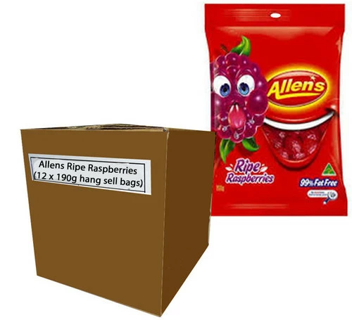 Allens Ripe Raspberries (12 X 190g Hang Sell Bags) 2 Allens Ripe Raspberries (12 X 190g Hang Sell Bags) - Image 2