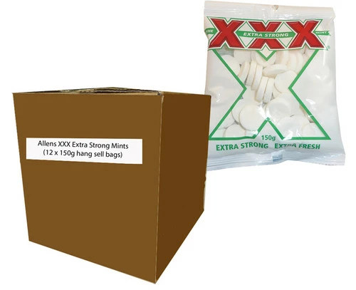 Allens XXX Extra Strong Mints (12 X 150g Hang Sell Bags) 2 Allens XXX Extra Strong Mints (12 X 150g Hang Sell Bags) - Image 2