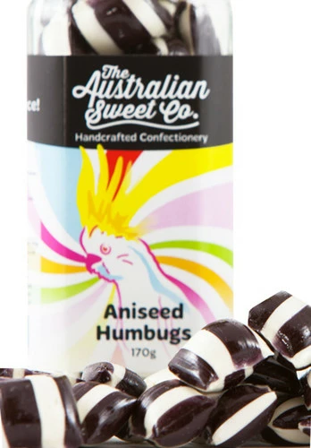 Aniseed Humbugs (170g Jar) 1 Aniseed Humbugs (170g Jar)