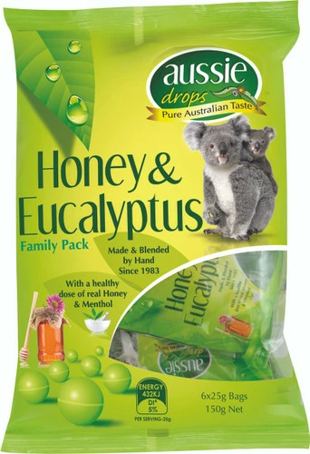 Aussie Drops - Honey And Eucalyptus Sharepack 6 X 25g Bags (12x150g Bags) 1 Aussie Drops - Honey And Eucalyptus Sharepack 6 X 25g Bags (12x150g Bags)