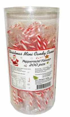 BBS - Christmas Mini Candy Cane Jar (200 Pc X 4g Pops)