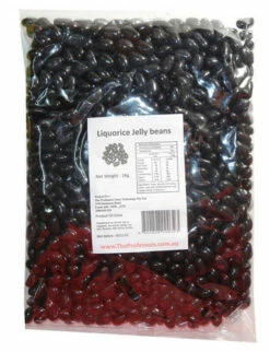 Sweet Treats Mini Jelly Beans - Black With A Licorice Flavour (1kg Bag)