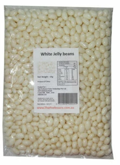 Sweet Treats Mini Jelly Beans - White With A Coconut Flavour (1kg Bag)