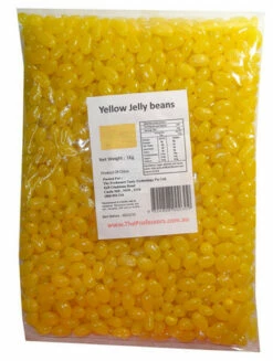 Sweet Treats Mini Jelly Beans - Yellow With A Lemon Flavour (1kg Bag)