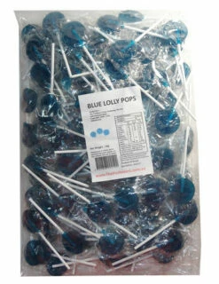 Sweet Treats Flat Pops - Single Colour - Blue (1kg Bag - Approx 125pc)