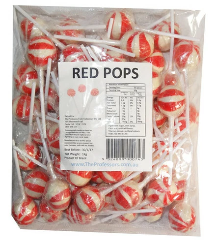 Ball Pops - Red (1kg Bag - Approx 50pc) 2 Ball Pops - Red (1kg Bag - Approx 50pc) - Image 2