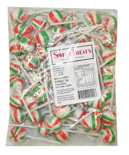 Sweet Treats Ball Pops -Xmas Mix(1kg Bag - Approx 50pc) 1 Sweet Treats Ball Pops -Xmas Mix(1kg Bag - Approx 50pc)
