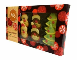 Belgian Chocolates - 4 Santas & Xmas Trees (95g Box) - B/B 8/23