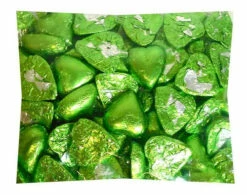 Belgian Milk Chocolate Hearts - Lime (500g Bag)