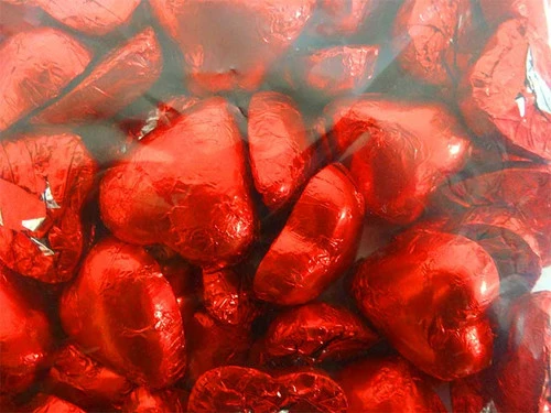 Belgian Milk Chocolate Hearts - Red(500g Bag)