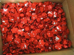 Belgian Milk Chocolate Stars - Red (5kg Box)