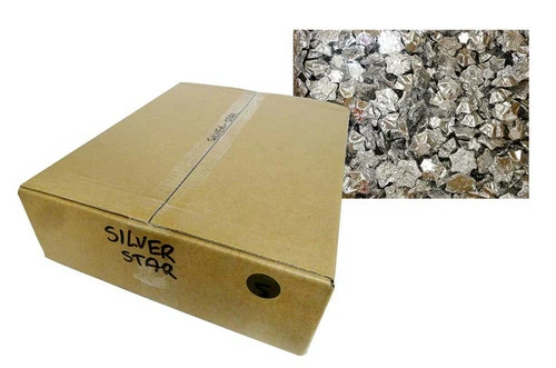 Belgian Milk Chocolate Stars - Silver (5kg Box) 1 Belgian Milk Chocolate Stars - Silver (5kg Box)