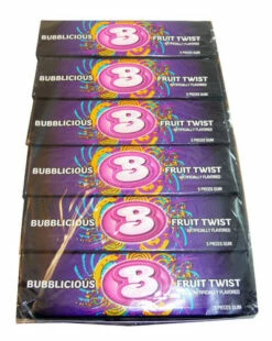 Bubblicious Fruit Twist Gum (18 Packs X 5 Gum Pieces)
