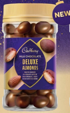 Cadbury Milk Chocolate Deluxe Scorched Almonds (190g Jar) - BB 27/02/24