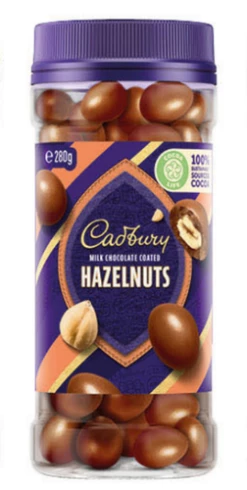 Cadbury Milk Chocolate Hazelnuts (280g Jar)