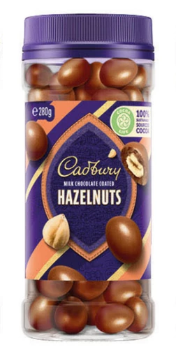 Cadbury Milk Chocolate Hazelnuts (280g Jar) 1 Cadbury Milk Chocolate Hazelnuts (280g Jar)