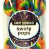 Candy Showcase Swirly Pops - Rainbow (24 X 12g Pops In A Tub)