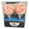 Candy Showcase Swirly Lollipops- Pink And White (10 X 50g Pops In A Box)