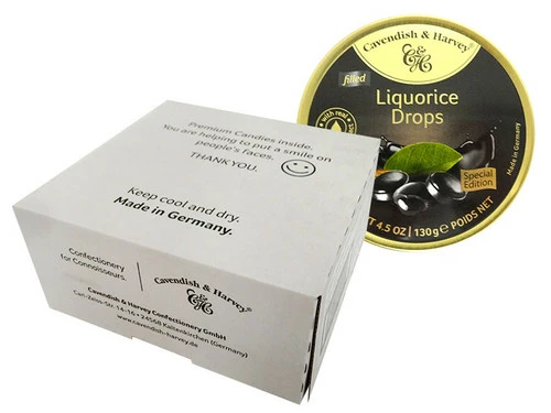 Cavendish & Harvey - Licorice Drops (12pc X 130g Tin)