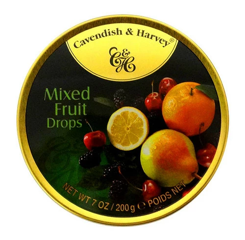 Cavendish & Harvey - Mixed Fruit Drops (10pc X 200g Tin) 2 Cavendish & Harvey - Mixed Fruit Drops (10pc X 200g Tin) - Image 2