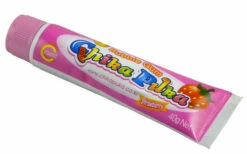 Chika Puka Squeezable Bubble Gum Strawberry (18 X 40g Tube Display Unit)
