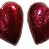 Chocolate Gems - Chocolate Hearts - Burgundy Foil (500g Bag / Approx 60 Pieces)