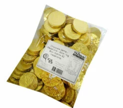 Chocolate Gems - Medallions - Gold (1kg Bag- Approx 80 Medallions)
