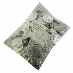 Chocolate Gems - Medallions -Silver (1kg Bag - Approx 80 Medallions)