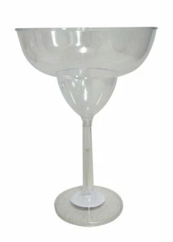 Clear Plastic Candy Buffet Jumbo Margarita Glass (24.cm Tall - Approx 890mL)