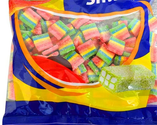 Damel Multi-Colour Sour Belt Bites (1kg Bag) 1 Damel Multi-Colour Sour Belt Bites (1kg Bag)