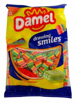 Damel Multi-Colour Sour Belt Bites (1kg Bag) 3 Damel Multi-Colour Sour Belt Bites (1kg Bag) -AU Snack Sales Store DAMEL MULTI COLOUR SOUR BELT BITE 1KG BAG FRONT VIEW 00593.1585642655