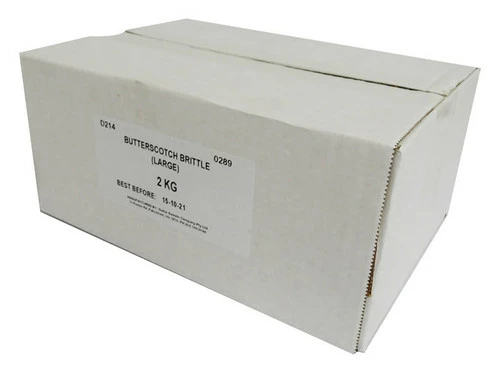 Dollar Sweets Butterscotch Brittle Chips (2kg Box) 1 Dollar Sweets Butterscotch Brittle Chips (2kg Box)