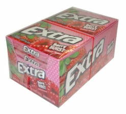 Extra Gum - Berry Burst (15 Soft Gum Strips X 10 Packs Display Unit)