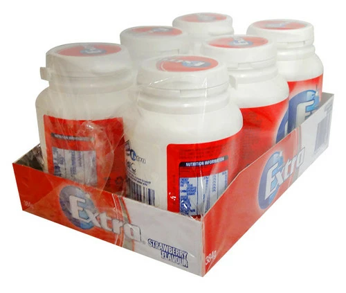 Extra Gum - Strawberry (6 X 64g Bottle In A Display Unit) 2 Extra Gum - Strawberry (6 X 64g Bottle In A Display Unit) - Image 2