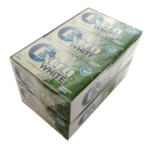 Extra Gum White - Spearmint Flavour (14 Soft Gum Strips X 24 Packs Display Unit)