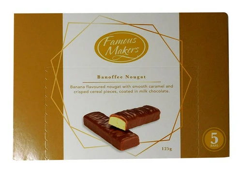 Famous Makers - Banoffee Nougat (125g Box) 1 Famous Makers - Banoffee Nougat (125g Box)