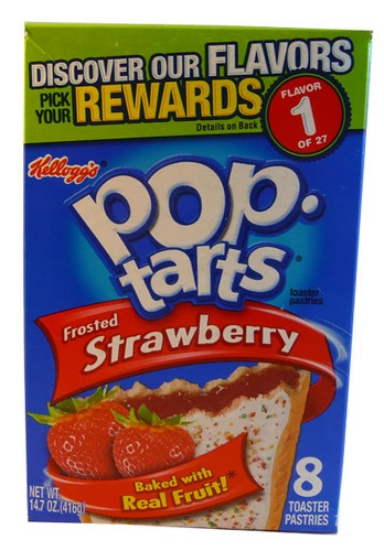 Kelloggs Pop Tarts - Frosted Strawberry (8 X 50g Toaster Pastries) 2 Kelloggs Pop Tarts - Frosted Strawberry (8 X 50g Toaster Pastries) - Image 2