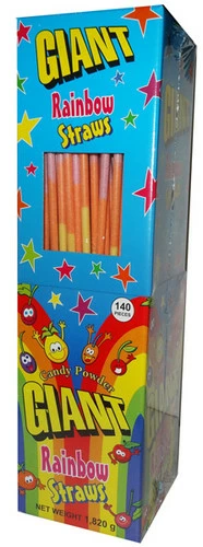 Giant Rainbow Straws (140pc Display Unit) 1 Giant Rainbow Straws (140pc Display Unit)