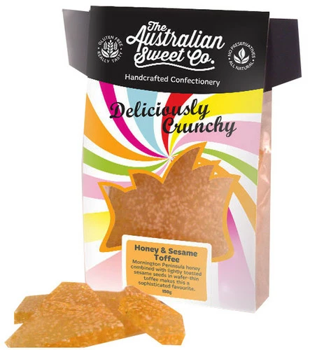 Gourmet Honey & Sesame Toffee - Card Wrap (150g) 1 Gourmet Honey & Sesame Toffee - Card Wrap (150g)