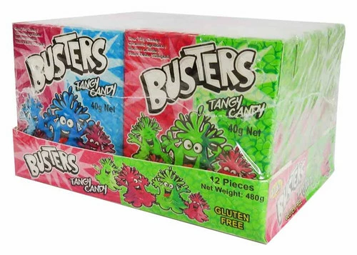 JoJo Busters Tangy Candy - Twin Hard Boxes (12pc X 40g Box In A Display Unit)