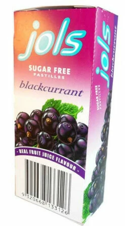 Jols Sugar Free Pastilles - Blackcurrant (18 X 25g Packs)