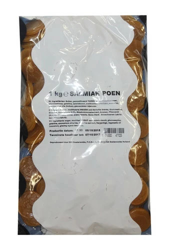 K & H Dutch Licorice - Salmiak Poen (Coins) (1kg Bag) 1 K & H Dutch Licorice - Salmiak Poen (Coins) (1kg Bag)