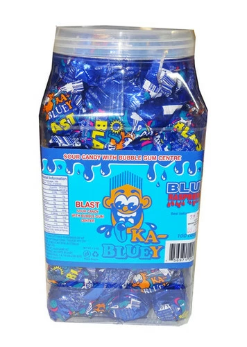 Ka-Bluey Blast Jar - Sour Candy With A Bubble Gum Centre (100 Piece Tub) 1 Ka-Bluey Blast Jar - Sour Candy With A Bubble Gum Centre (100 Piece Tub)