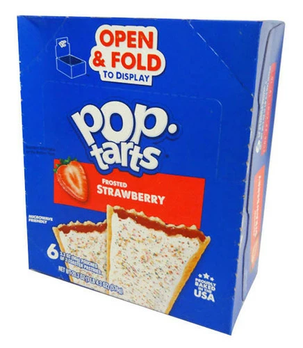 Kelloggs Pop Tarts - Frosted Strawberry (6 Pouches Of 2 X 100g Toaster Pastries) 1 Kelloggs Pop Tarts - Frosted Strawberry (6 Pouches Of 2 X 100g Toaster Pastries)