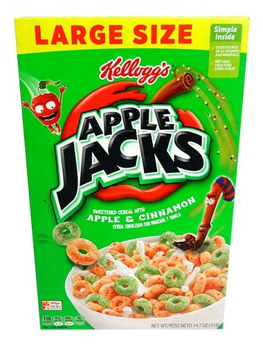 Kellogs Apple Jacks (417g Box) 4 Kellogs Apple Jacks (417g Box) -AU Snack Sales Store