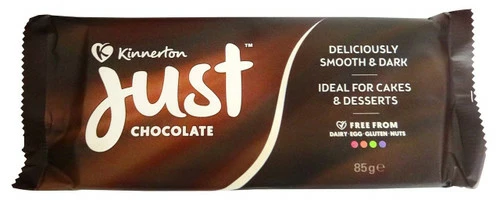Kinnerton Just Chocolate Dairy Free Bar (24 X 85g)